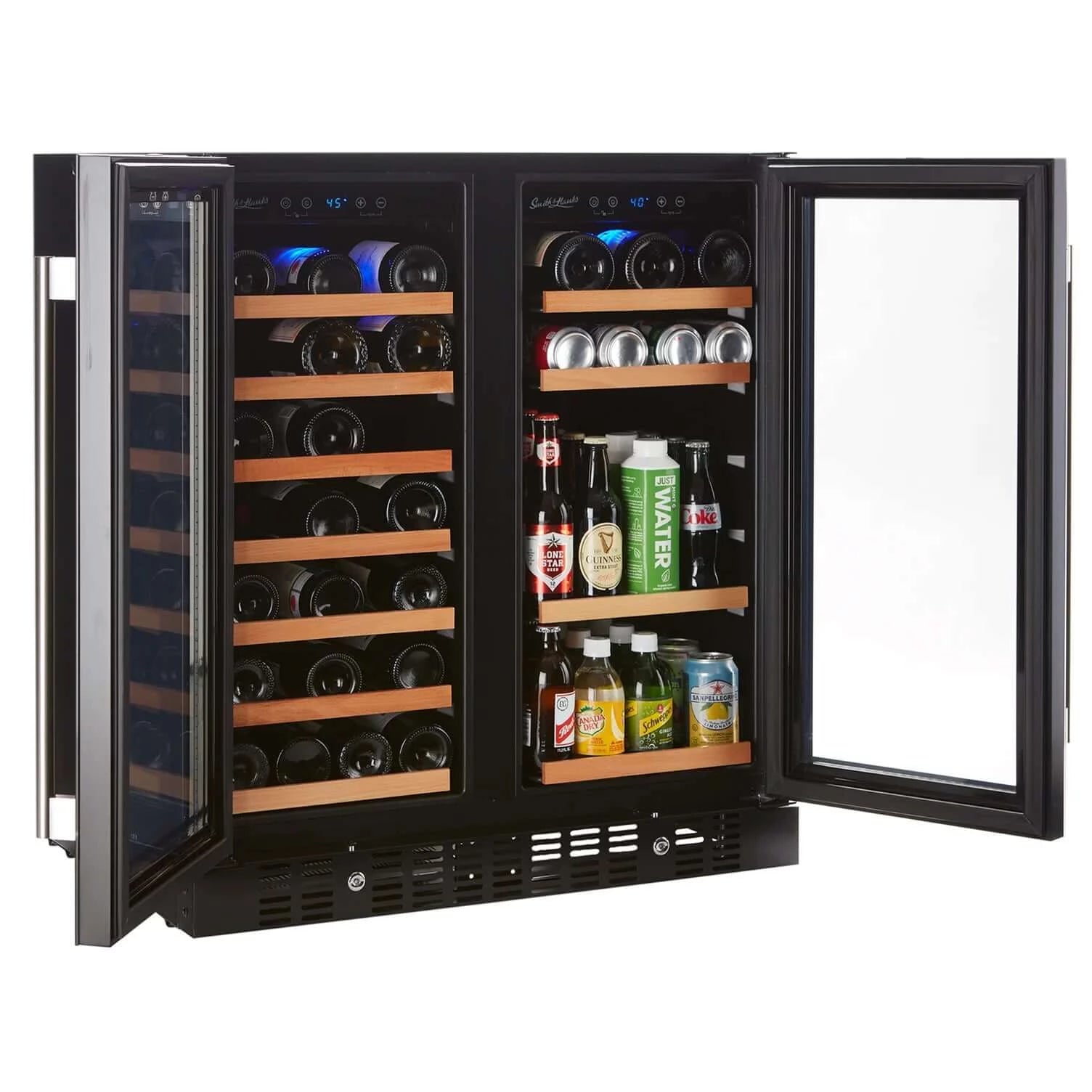Smith & Hanks Wine & Beverage Cooler, Smoked Black Glass Door