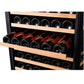 Smith & Hanks 166 Bottle Dual Zone Black Glass Wine Refrigerator