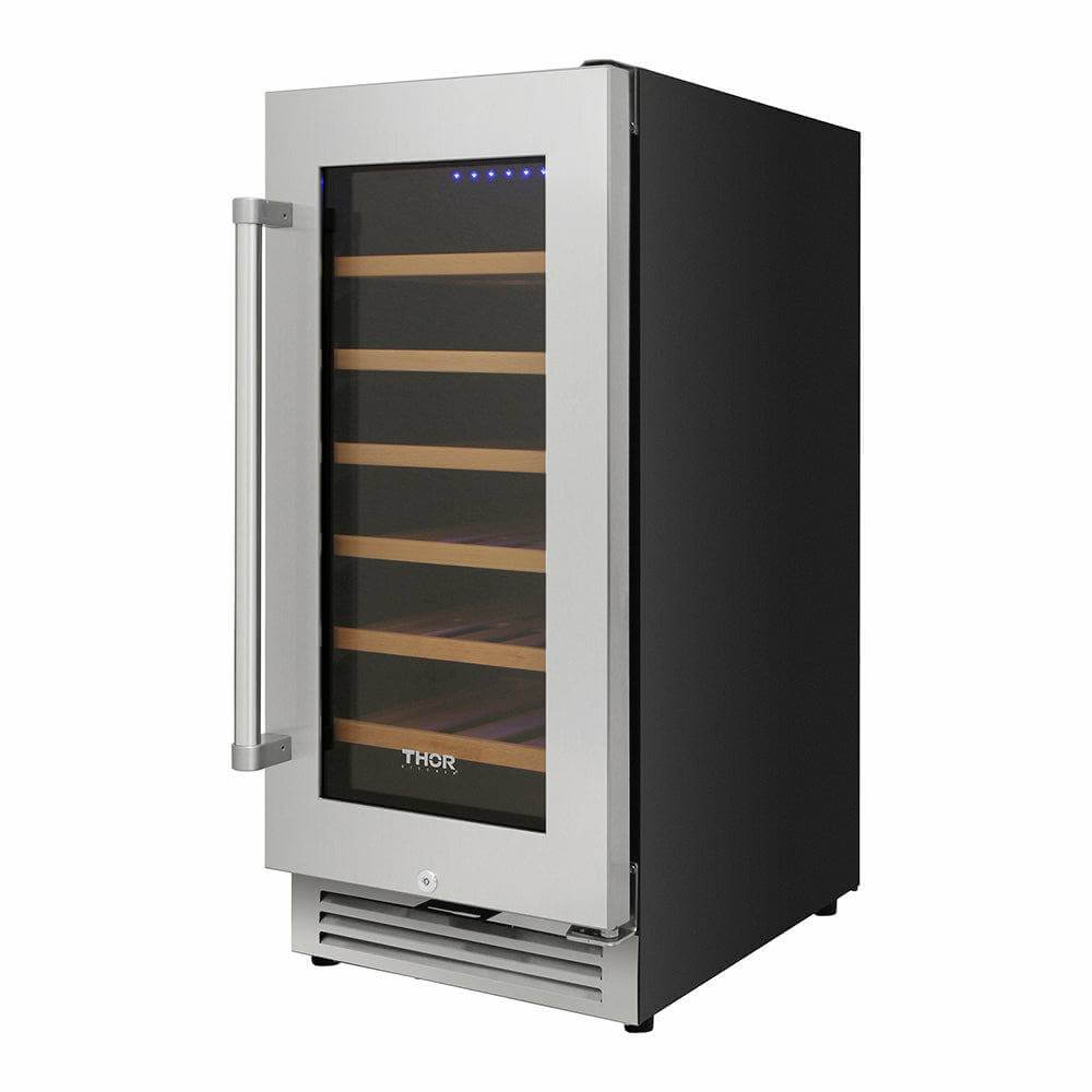 Thor Kitchen 15-Inch Single Zone Wine Cooler, 33 Wine Bottle Capacity – Model TWC1501