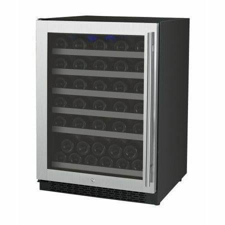 Allavino 24 Wide FlexCount II Tru-Vino Series 56 Bottle Single Zone Stainless Steel Wine Refrigerator