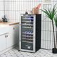 Costway 43 Bottle Wine Cooler Refrigerator Dual Zone Temperature Control with 8 Shelves-Black