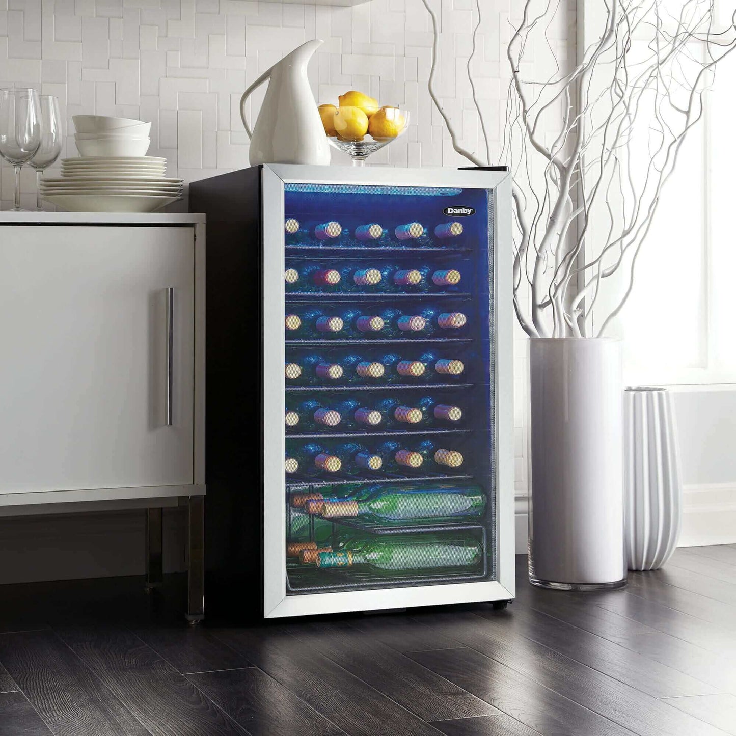 Danby 36 Bottle Free-Standing Wine Cooler in Stainless Steel