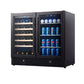 KingsBottle 36" Beer and Wine Cooler Combination with Low-E Glass Door - with Stainless Steel Trim