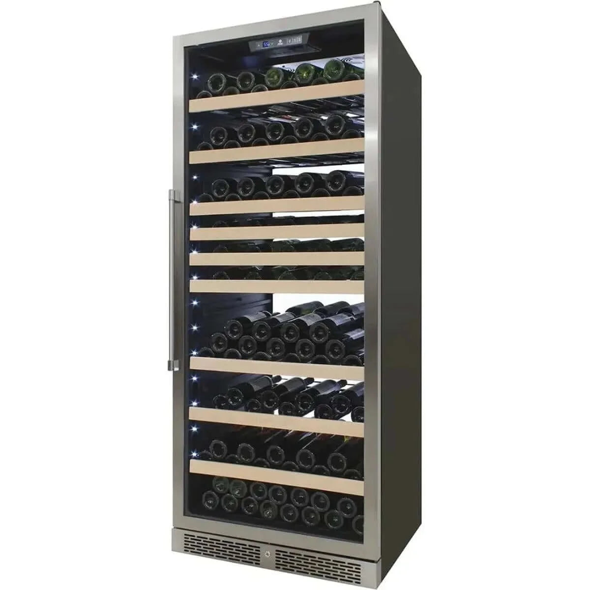 Vinotemp 173-Bottle White Backlit Panel Commercial Single-Zone Wine Cooler