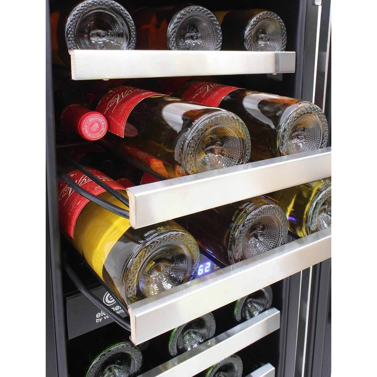 Vinotemp 28-Bottle Dual-Zone Wine Cooler (Stainless)