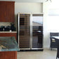 KingsBottle 72" Tall Beer And Wine Refrigerator Combo With Glass Door - Glass Door With Stainless Steel Trime
