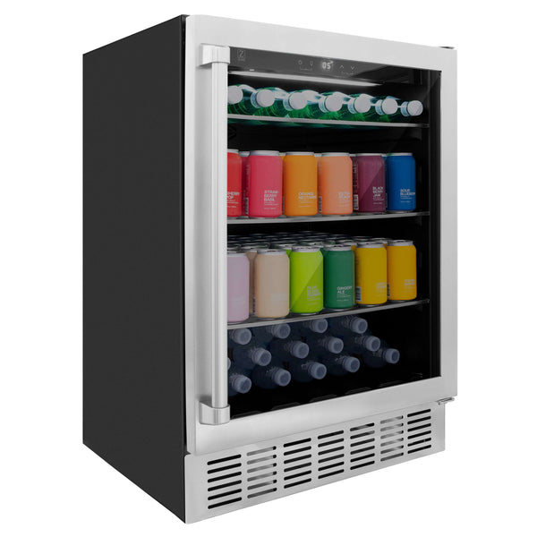 ZLINE 24 Monument 154 Can Beverage Fridge in Stainless Steel (RBV-US-24)