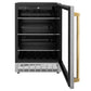 ZLINE 24" Monument Autograph Edition 154 Can Beverage Fridge in Stainless Steel with Polished Gold Accents (RBVZ-US-24-G)