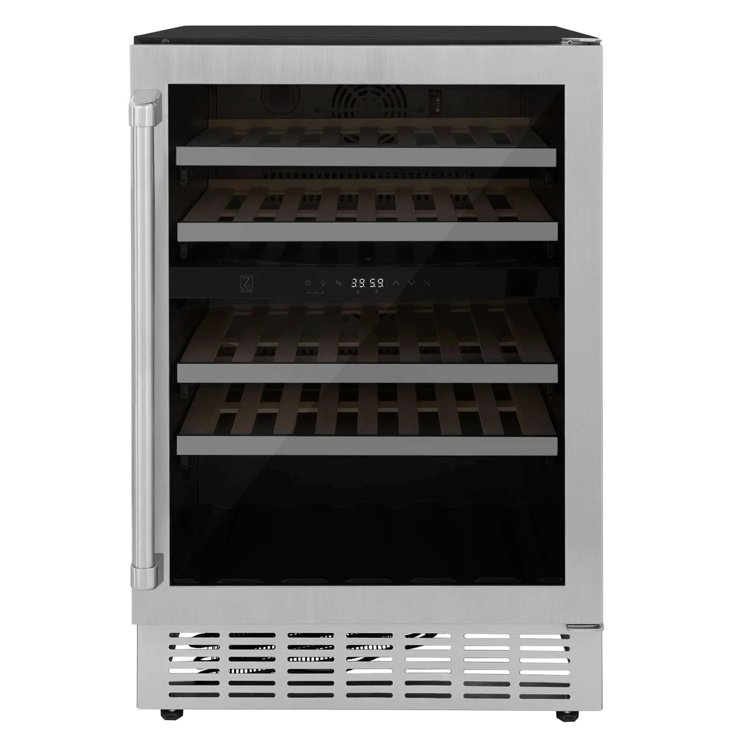 ZLINE 24" Monument Dual Zone 44-Bottle Wine Cooler in Stainless Steel (RWV-UD-24)