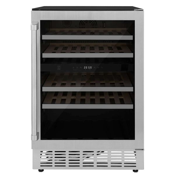 ZLINE 24 Monument Dual Zone 44-Bottle Wine Cooler in Stainless Steel (RWV-UD-24)