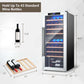 Costway 43 Bottle Wine Cooler Refrigerator Dual Zone Temperature Control with 8 Shelves