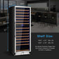 Costway 154-Bottle Freestanding Wine Cooler Refrigerator Dual Zone Wine Cellar with Dual Temperature Control