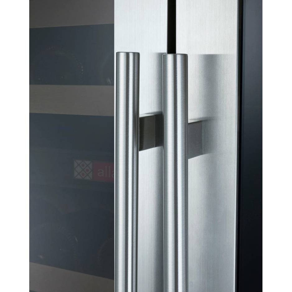 Allavino 47" Wide FlexCount II Tru-Vino 344 Bottle Four-Zone Stainless Steel Side-by-Side Wine Refrigerator