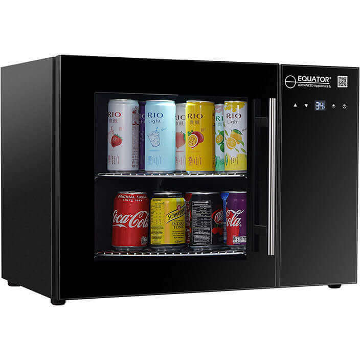 EQUATOR 1.4 CU.FT. 46 CAN BLACK CAN REFRIGERATOR FREESTANDING/BUILT IN