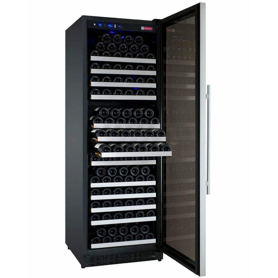 Allavino 24" Wide FlexCount II Tru-Vino 177 Bottle Single Zone Stainless Steel Wine Refrigerator