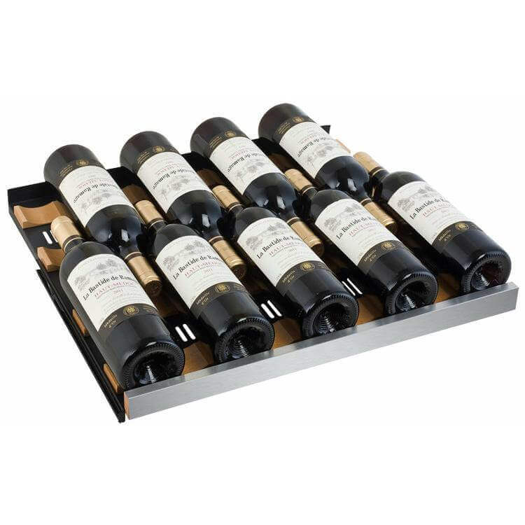 Allavino 47" Wide FlexCount II Tru-Vino 112 Bottle Three Zone Stainless Steel Side-by-Side Wine Refrigerator