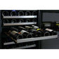 Allavino 47" Wide FlexCount II Tru-Vino 112 Bottle Three Zone Stainless Steel Side-by-Side Wine Refrigerator