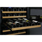 Allavino 47" Wide FlexCount II Tru-Vino 112 Bottle Four Zone Black Side-by-Side Wine Refrigerator