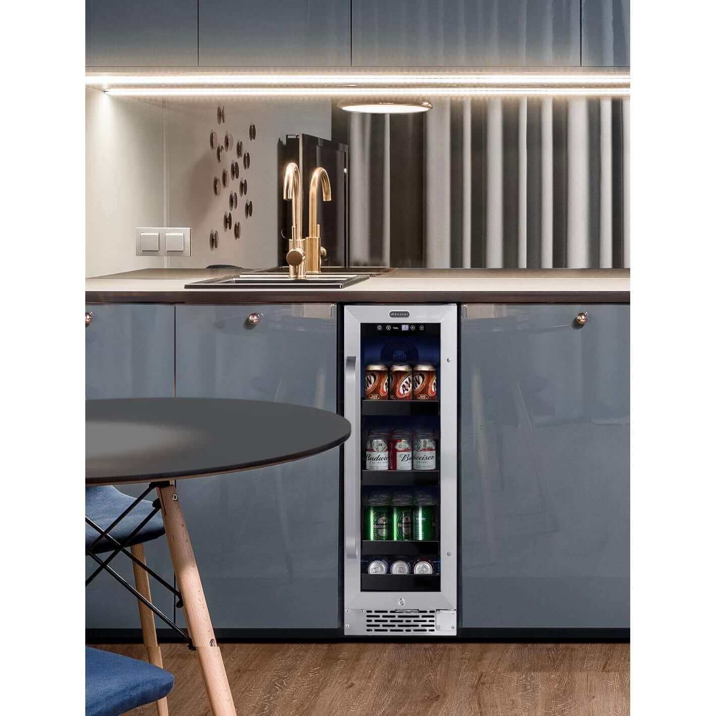 Whynter BBR-638SB 12 inch Built-in 60 Can Undercounter Stainless Steel Beverage Refrigerator