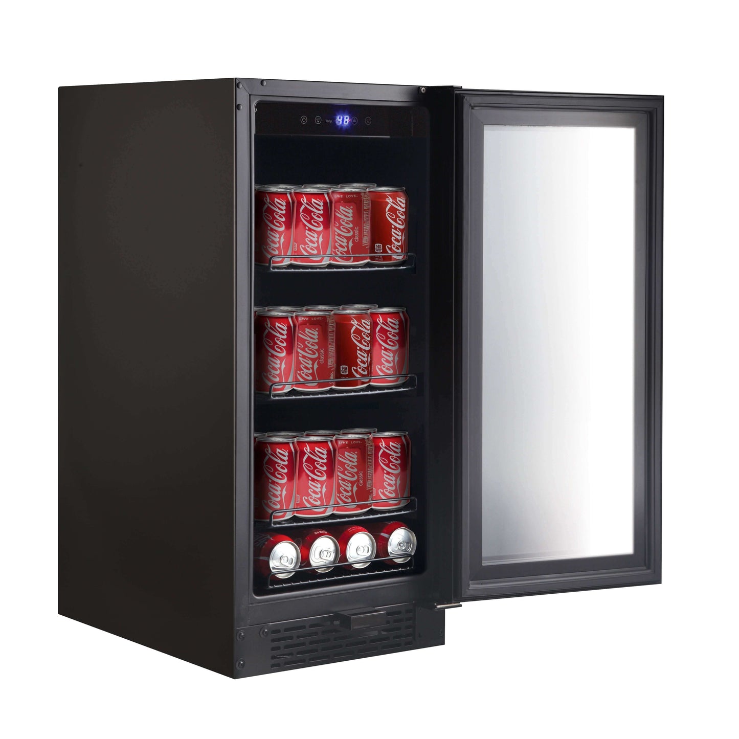 Whynter BBR-801BG Built-in Black Glass 80-can capacity 3.0 cu ft. Beverage Refrigerator