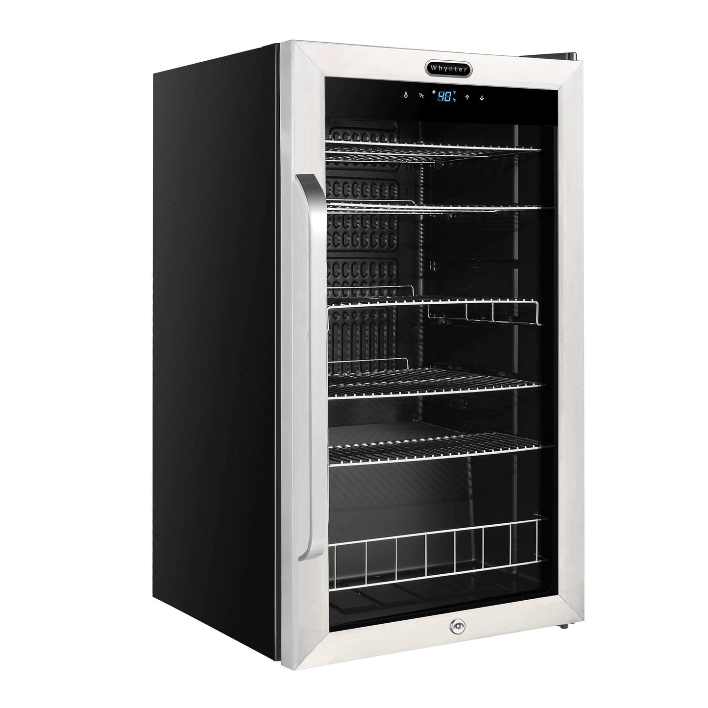 Whynter BR-1211DS Freestanding 121 Can Beverage Refrigerator with Digital Control and Internal Fan