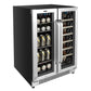 Whynter BWB-2060FDS/BWB-2060FDSa 24″ Built-In French Door Dual Zone 20 Bottle Wine Refrigerator 60 Can Beverage Center