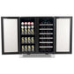 Whynter BWB-3388FDS/BWB-3388FDSa 30″ Built-In French Door Dual Zone 33 Bottle Wine Refrigerator 88 Can Beverage Center