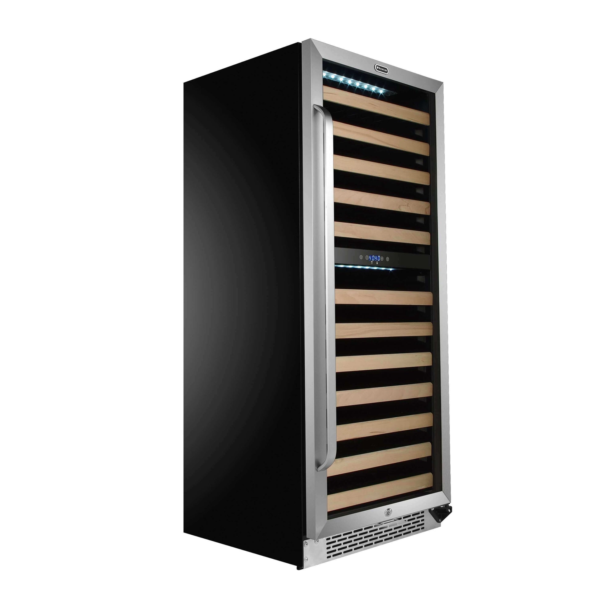 Whynter BWR-0922DZ/BWR-0922DZa 92 Bottle Built-in Stainless Steel Dual Zone Compressor Wine Refrigerator with Display Rack and LED display