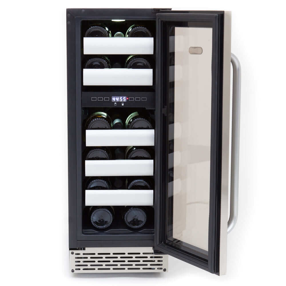 Whynter BWR-171DS Elite 17 Bottle Seamless Stainless Steel Door Dual Zone Built-in Wine Refrigerator