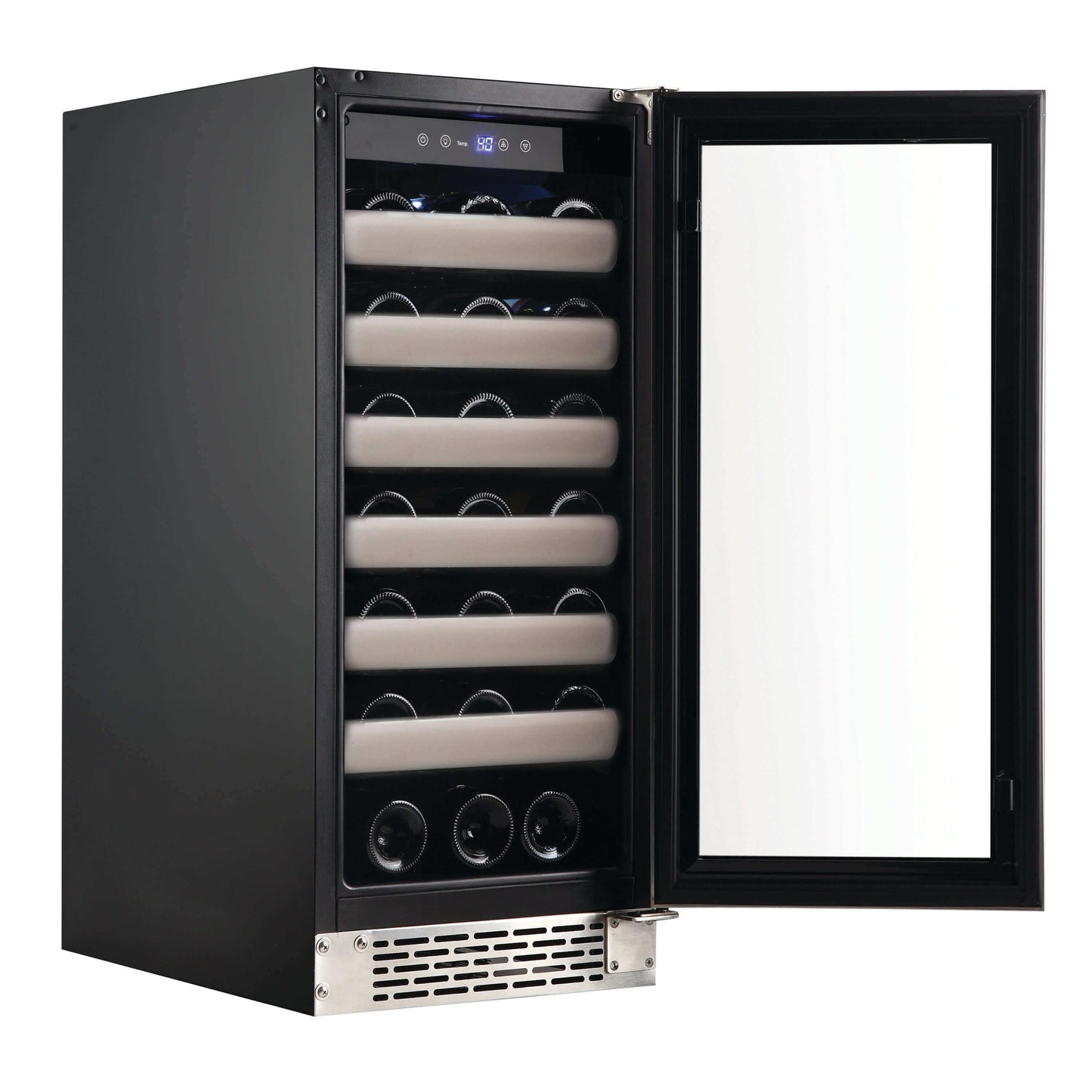 Whynter BWR-331SL Elite 33 Bottle Seamless Stainless Steel Door Single Zone Built-in Wine Refrigerator