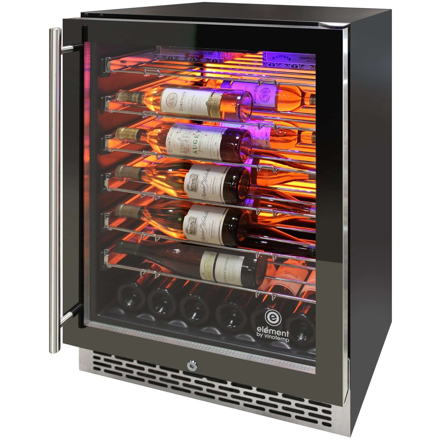 Vinotemp Private Reserve Series 41-Bottle Backlit Panel Commercial 54 Single-Zone Wine Cooler