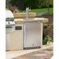 Kegco 24" Wide Dual Tap All Stainless Steel Outdoor Built-In Left Hinge Kegerator with Kit