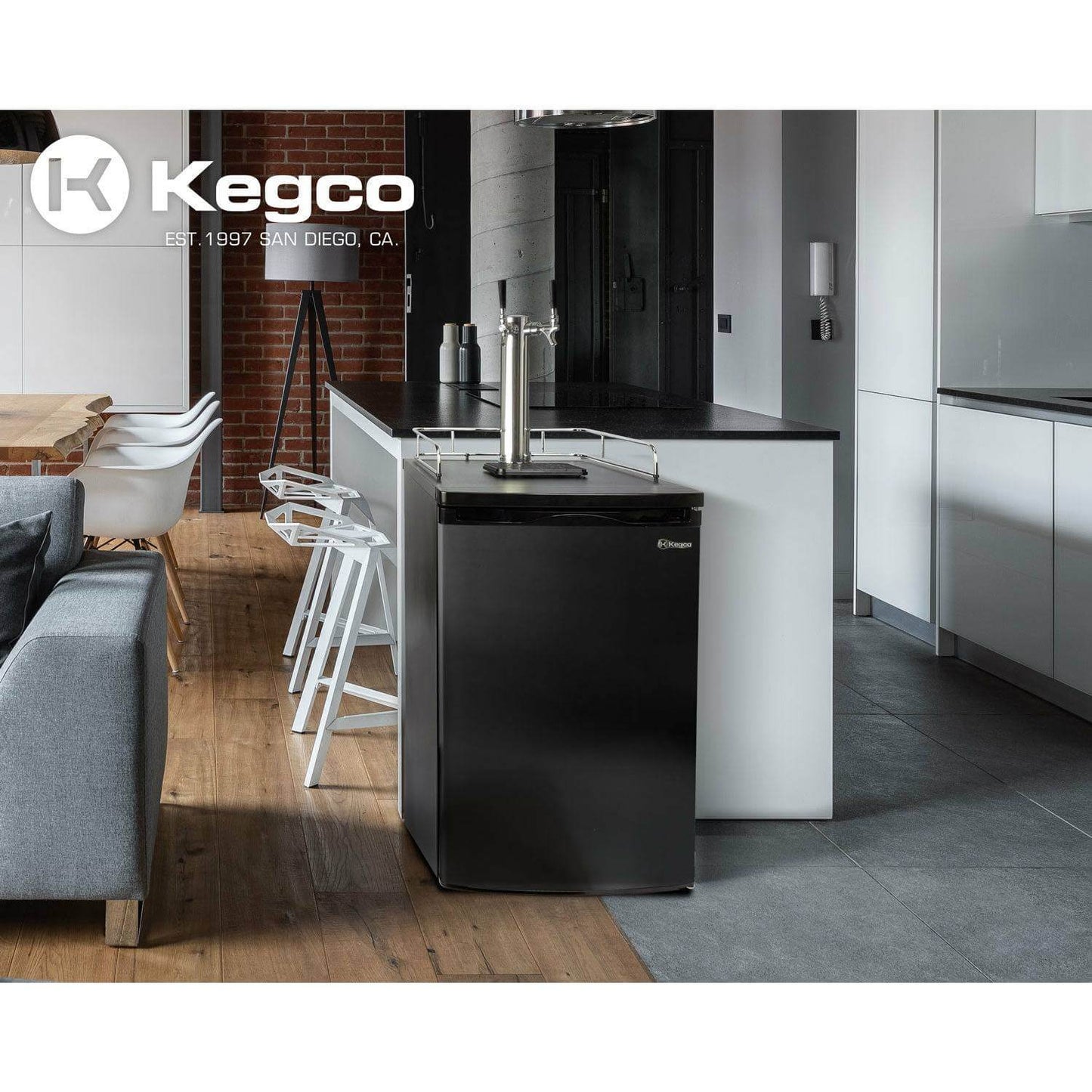 Kegco 20" Wide Homebrew Dual Tap Black Kegerator