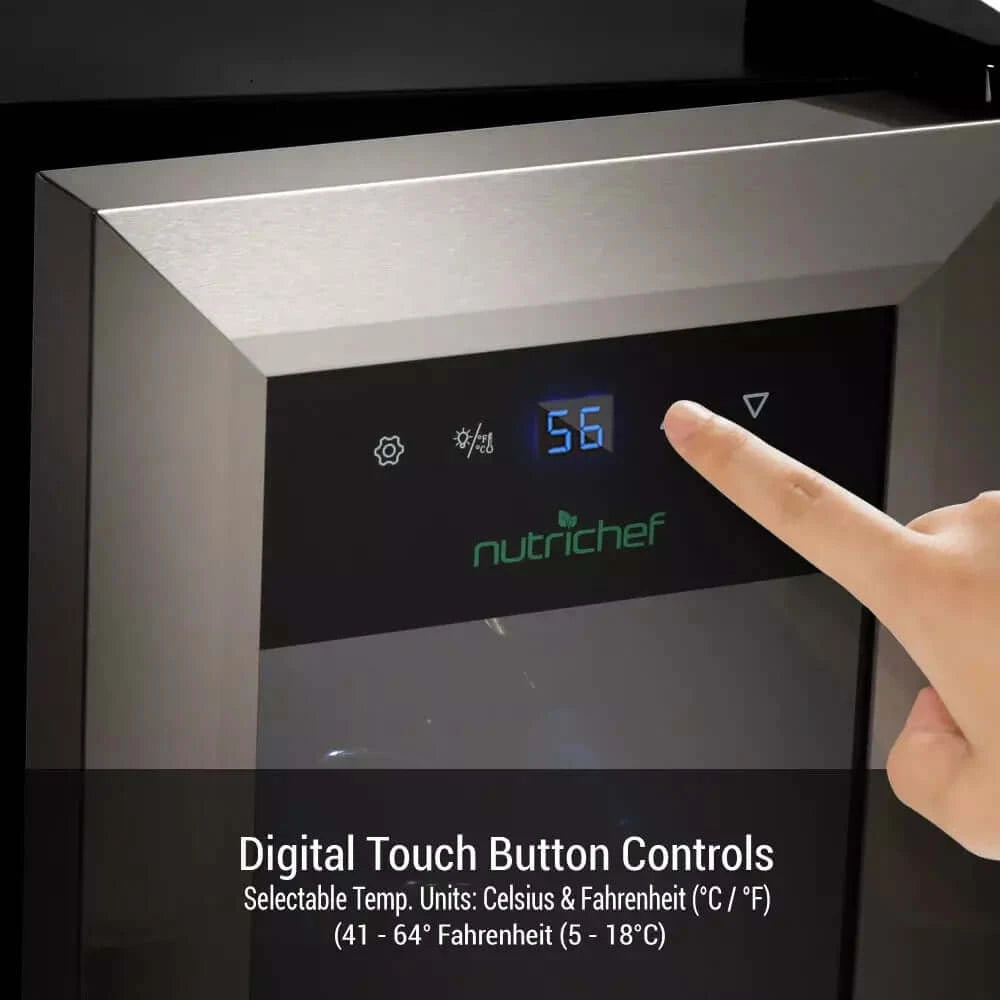 NutriChef Smart Wine Cooler Refrigerator PKCWC12