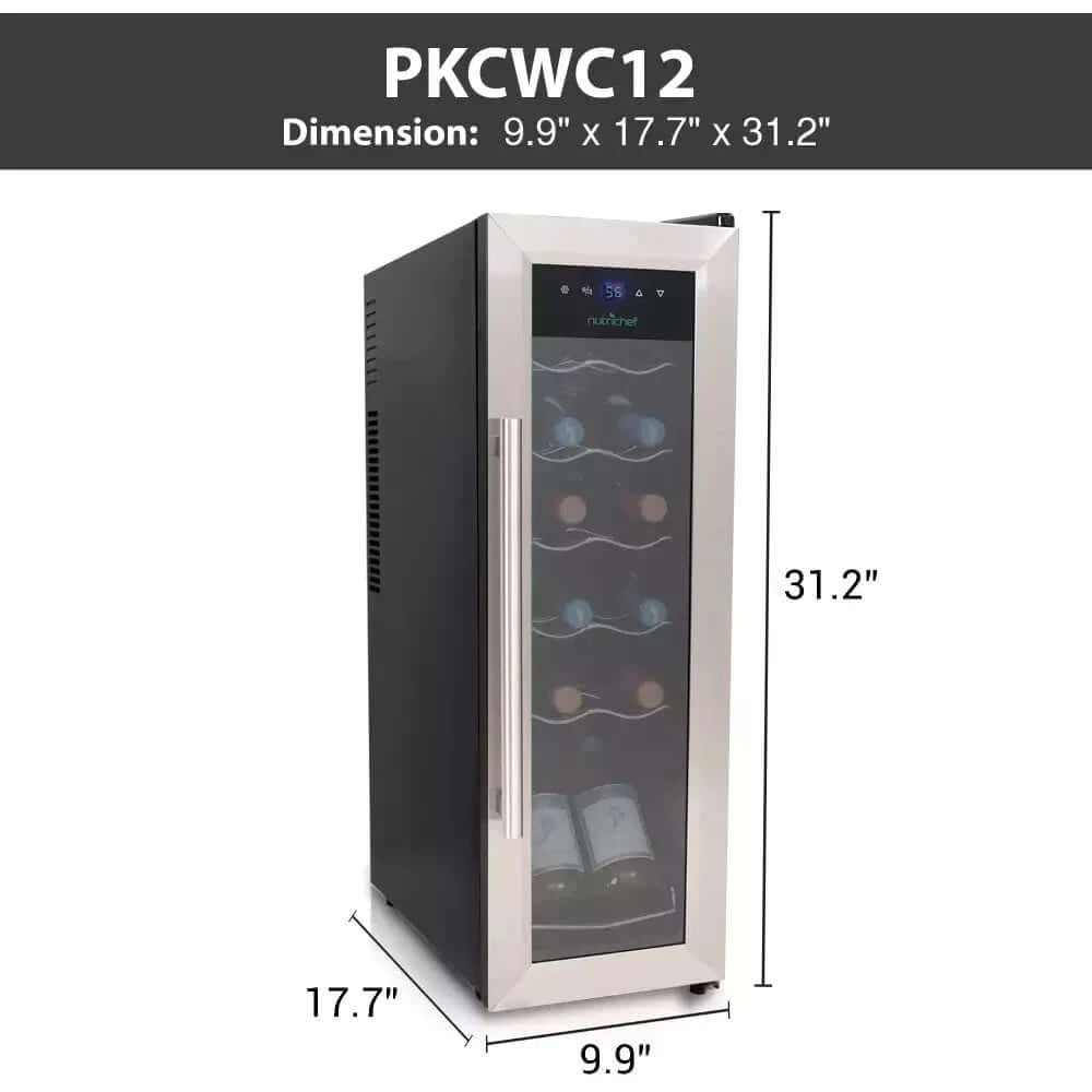 NutriChef Smart Wine Cooler Refrigerator PKCWC12