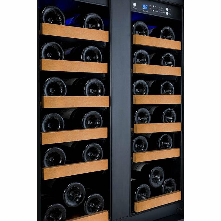 Allavino 24" Wide FlexCount II Tru-Vino 36 Bottle Dual Zone Black Wine Refrigerator