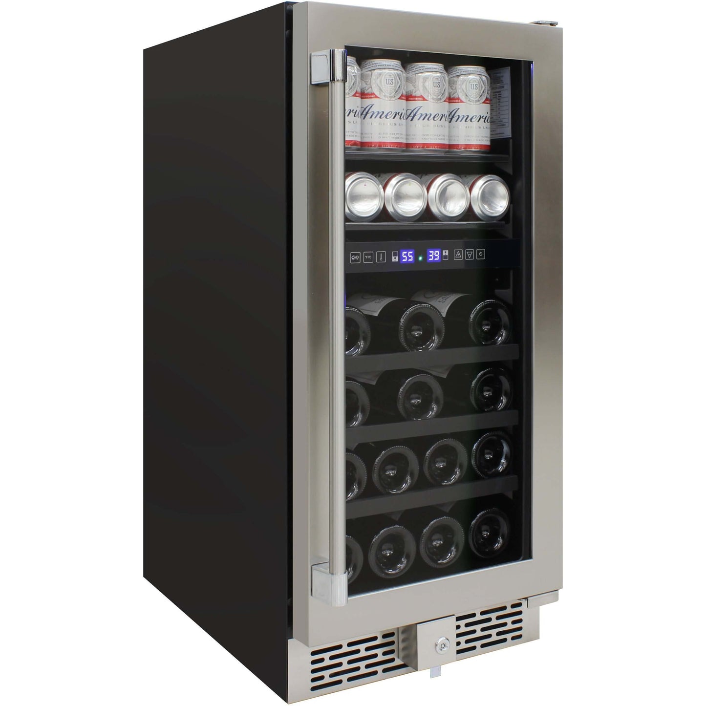 Vinotemp 15-Inch Outdoor Dual-Zone Wine & Beverage Cooler