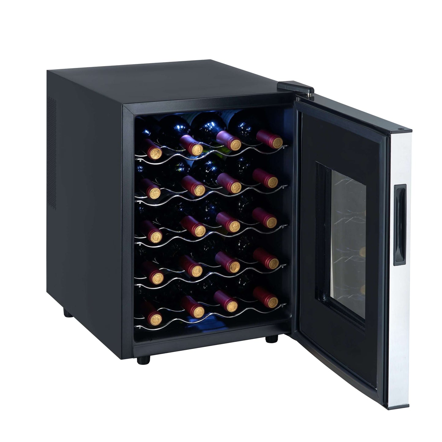 Whynter WC-201TD/WC-201TDa 20 Bottle Freestanding Thermoelectric Wine Cooler with Mirror Glass Door