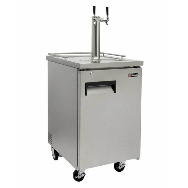Kegco 24 Wide Dual Tap All Stainless Steel Commercial Kegerator