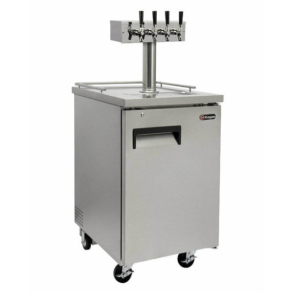 Kegco 24 Wide Four Tap All Stainless Steel Commercial Kegerator
