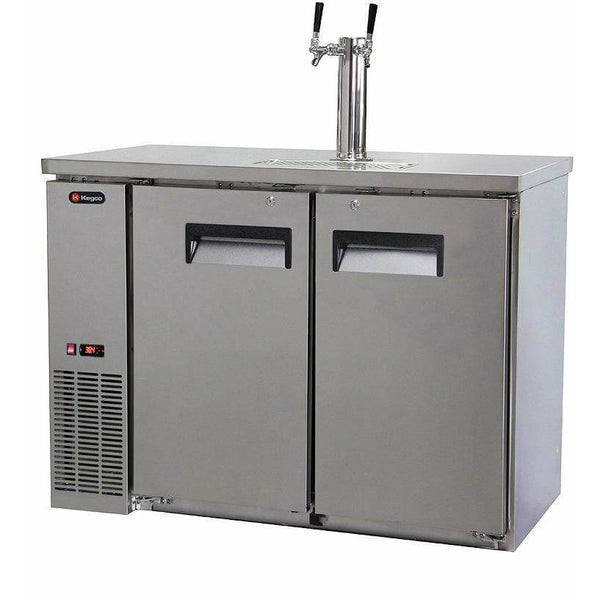 Kegco 49 Wide Dual Tap All Stainless Steel Commercial Kegerator