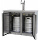 Kegco 49" Wide Dual Tap All Stainless Steel Commercial Kegerator