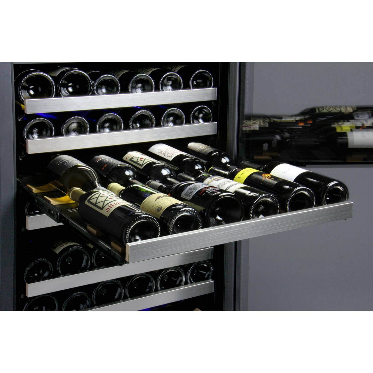 Allavino 24" Wide FlexCount II Tru-Vino 172 Bottle Dual Zone Stainless Steel Wine Refrigerator