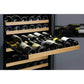 Allavino 47" Wide FlexCount II Tru-Vino 344 Bottle Four Zone Black Side-by-Side Wine Refrigerator