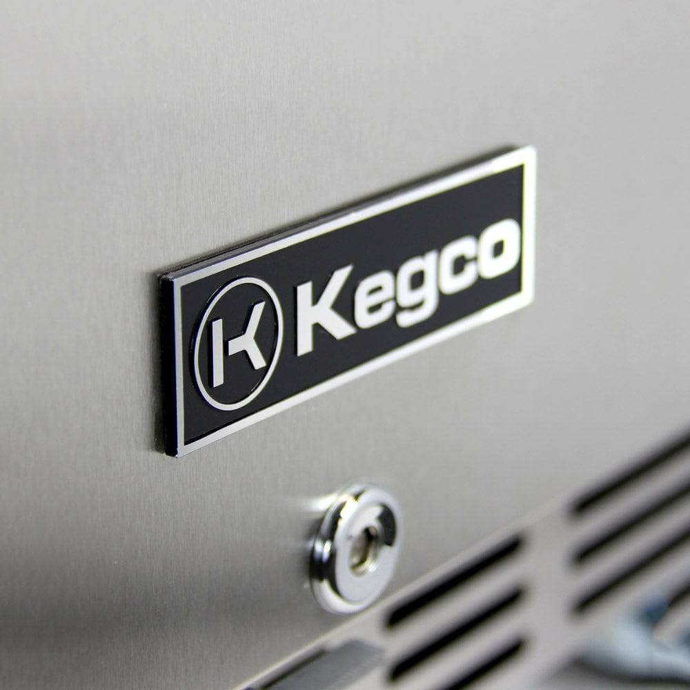 Kegco 24" Wide Single Tap Stainless Steel Commercial Built-In Left Hinge Kegerator with Kit