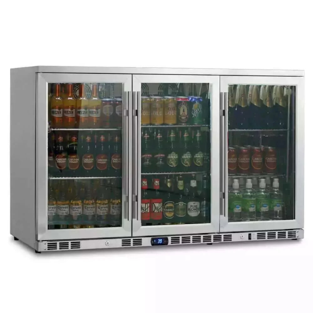 KingsBottle 53" Heating Glass 3 Door Large Beverage Refrigerator