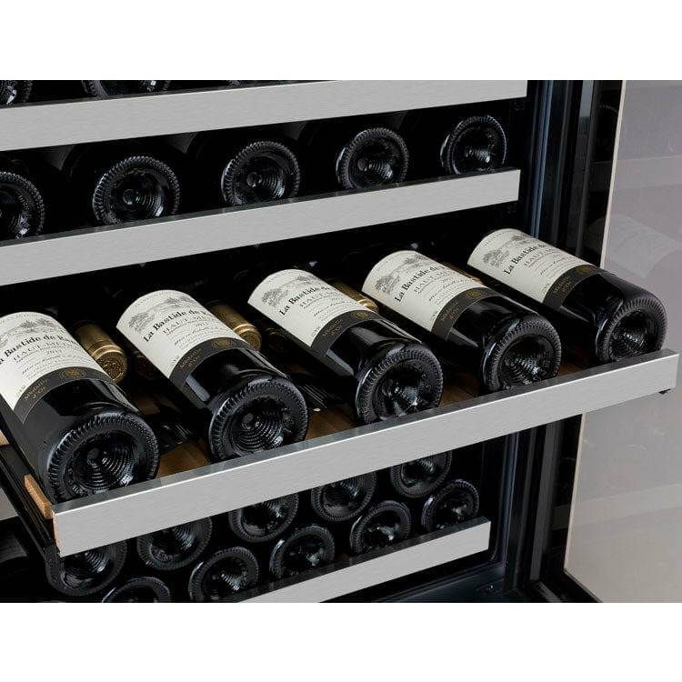 Allavino 47" Wide FlexCount II Series 56 Bottle/154 Can Dual Zone Stainless Steel Side-by-Side Wine Refrigerator/Beverage Center